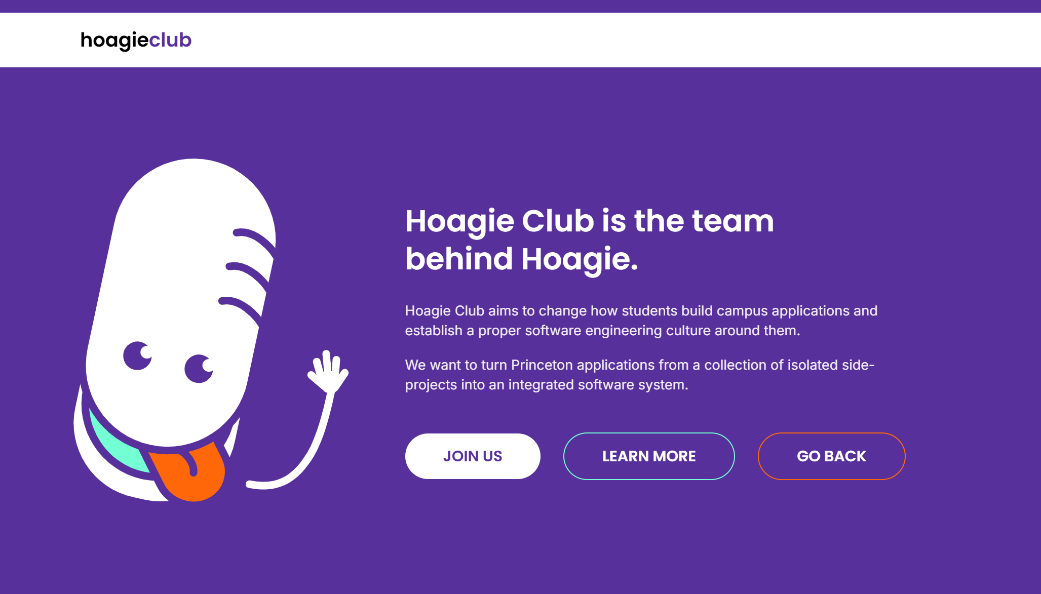 HoagieClub homepage