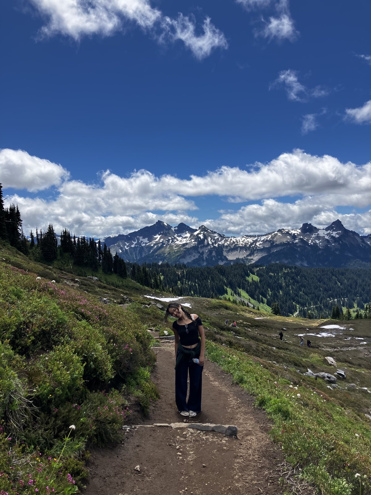 Chloe hiking at Mount Rainier